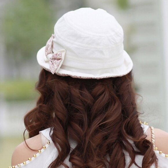 Women's Cotton Foldable Floral Bucket Hat Sun UV Protection Beach Outdoor - Picture 5 of 8